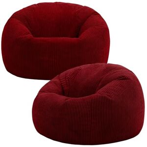 icon Kingston Cord Bean Bag, Burgundy, Set of 2, Large Adult Bean Bag Chair with Filling Included, Comfy Chair, Pouffe Footstool, Living Room Furniture, Bedroom Furniture icon Kingston Cord Bean Bag, Burgundy, Set of 2, Large Adult Bean Bag Chair with Filling Included, Comfy Chair, Pouffe Footstool, Living Room Furniture, Bedroom Furniture