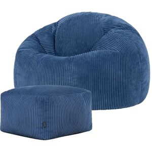 icon Kingston Cord Bean Bag with Footstool, Denim Blue, Large Adult Bean Bag Chair with Filling Included, Comfy Chair, Pouffe Footstool, Living Room Furniture, Bedroom Furniture icon Kingston Cord Bean Bag with Footstool, Denim Blue, Large Adult Bean Bag Chair with Filling Included, Comfy Chair, Pouffe Footstool, Living Room Furniture, Bedroom Furniture