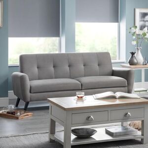 Julian Bowen Grey Fabric Monza 3 Seater Sofa Comfortable and Stylish Seating for Living Rooms Julian Bowen Grey Fabric Monza 3 Seater Sofa Comfortable and Stylish Seating for Living Rooms