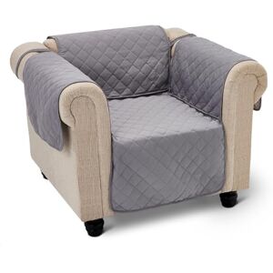Amazon Basics Waterproof Recliner Armchair, 1 Seater Sofa Cover, Machine Washable Reversible Furniture Protector, Grey/Light Grey Amazon Basics Waterproof Recliner Armchair, 1 Seater Sofa Cover, Machine Washable Reversible Furniture Protector, Grey/Light Grey