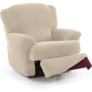 FAVERTI ® Super Elastic Relax Armchair Cover from 70 to 90 cm Model NOVELE Beige Recliner Cover Separate Feet Jacquard Fabric Quality Protector Cotton Feel FAVERTI ® Super Elastic Relax Armchair Cover from 70 to 90 cm Model NOVELE Beige Recliner Cover Separate Feet Jacquard Fabric Quality Protector Cotton Feel