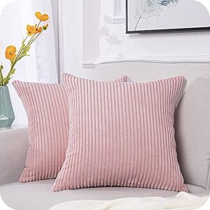 Topfinel Pink Cushion Covers 45cm x 45cm Sofa Bed Colorful Cushions Soft Pillow Case 18x18 Corduroy Scatter Decorative Cushions Pillow Cover for Livingroom Bedroom Invisible Zipper,Pack of 2 Topfinel Pink Cushion Covers 45cm x 45cm Sofa Bed Colorful Cushions Soft Pillow Case 18x18 Corduroy Scatter Decorative Cushions Pillow Cover for Livingroom Bedroom Invisible Zipper,Pack of 2