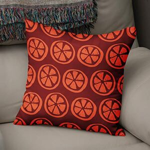 Bonamaison Decorative Cushion Cover, Polycotton, Orange, Standard Bonamaison Decorative Cushion Cover, Polycotton, Orange, Standard