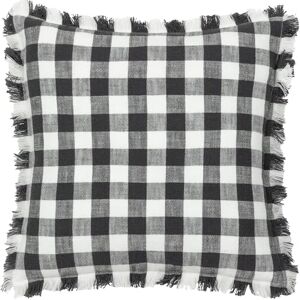 furn. Yard Barton Check Fringed Polyester Filled Cushion – Oversized Gingham Cotton Reversible Design (Black – 45 x 45cm) furn. Yard Barton Check Fringed Polyester Filled Cushion – Oversized Gingham Cotton Reversible Design (Black – 45 x 45cm)