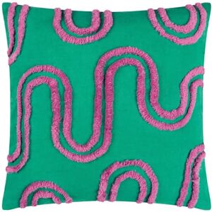 furn. Heya Home Archie Tufted Cushion – Abstract Tufted Cotton Vibrant Soft Durable Statement (Turquoise/Purple – 45 x 45cm) furn. Heya Home Archie Tufted Cushion – Abstract Tufted Cotton Vibrant Soft Durable Statement (Turquoise/Purple – 45 x 45cm)