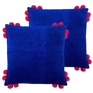 furn. Hoola Pom-Pom Polyester Filled Cushion Twin Pack, Blue/Pink, 45 x 45cm furn. Hoola Pom-Pom Polyester Filled Cushion Twin Pack, Blue/Pink, 45 x 45cm