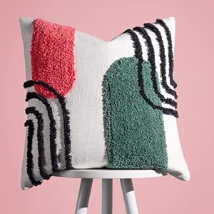 furn. Heya Home Elmer Cotton Tufted Feather Filled Cushion Twin Pack, Pink/Jade, 45 x 45cm furn. Heya Home Elmer Cotton Tufted Feather Filled Cushion Twin Pack, Pink/Jade, 45 x 45cm