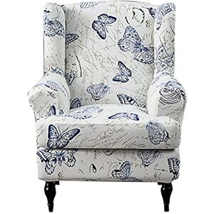 NILUOH Wing Chair Slipcovers 2 Pieces Stretch Spandex Wingback Chair Covers Sofa Slipcover Printing Wingback Armchair Slipcovers Furniture Protector Couch Soft with Elastic Bottom,16 NILUOH Wing Chair Slipcovers 2 Pieces Stretch Spandex Wingback Chair Covers Sofa Slipcover Printing Wingback Armchair Slipcovers Furniture Protector Couch Soft with Elastic Bottom,16