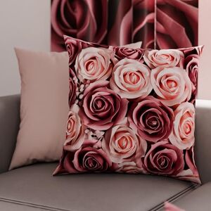 PETTI Artigiani Italiani Pair of Pillow Cases 50 x 50 cm in Microfibre, Cushions for Bedroom Furniture, Sofa, Living Room, Set of 2 Cushion Covers, Powder Floral Pillowcase, 100% Made in Italy PETTI Artigiani Italiani Pair of Pillow Cases 50 x 50 cm in Microfibre, Cushions for Bedroom Furniture, Sofa, Living Room, Set of 2 Cushion Covers, Powder Floral Pillowcase, 100% Made in Italy