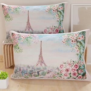 PETTI Artigiani Italiani Pair of Pillow Cases 80 x 40 cm in Microfibre, Cushions for Bedroom Furniture, Sofa, Living Room, Set of 2 Cushion Covers, Pillowcase City Pink, 100% Made in Italy PETTI Artigiani Italiani Pair of Pillow Cases 80 x 40 cm in Microfibre, Cushions for Bedroom Furniture, Sofa, Living Room, Set of 2 Cushion Covers, Pillowcase City Pink, 100% Made in Italy