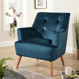 Home Source Accent Armchair – Modern Fabric Armchair with Curved Arms, Foam-Filled Cushions & Solid Rubberwood Legs – Comfortable Lounge Chair for Living Room, Bedroom or Reading Corner Home Source Accent Armchair – Modern Fabric Armchair with Curved Arms, Foam-Filled Cushions & Solid Rubberwood Legs – Comfortable Lounge Chair for Living Room, Bedroom or Reading Corner