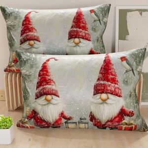 PETTI Artigiani Italiani PETTI Italian Artisans Pair of 50x70 cm Microfiber Cushion Covers, Christmas Pillow Covers, Christmas Decor Cushions for Bedroom, Sofa, Living Room, Set of 2 Cushion Covers, Gnome Pillow Cover 02 PETTI Artigiani Italiani PETTI Italian Artisans Pair of 50x70 cm Microfiber Cushion Covers, Christmas Pillow Covers, Christmas Decor Cushions for Bedroom, Sofa, Living Room, Set of 2 Cushion Covers, Gnome Pillow Cover 02