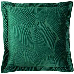 Paoletti Palmeria Embroidered Quilted Velvet Feather Filled Cushion - Green - One Size Paoletti Palmeria Embroidered Quilted Velvet Feather Filled Cushion - Green - One Size