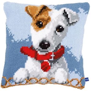 Vervaco Cross Stitch Cushion Kit: Jack Russell, NA, 40 x 40cm Vervaco Cross Stitch Cushion Kit: Jack Russell, NA, 40 x 40cm