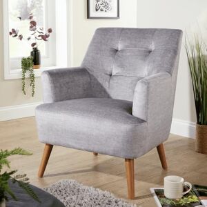 Home Source Accent Armchair – Contemporary Fabric Armchair with Curved Arms, Foam Cushions & Wooden Legs – Comfy Lounge Chair for Living Room, Bedroom or Reading Space (150kg Capacity) Home Source Accent Armchair – Contemporary Fabric Armchair with Curved Arms, Foam Cushions & Wooden Legs – Comfy Lounge Chair for Living Room, Bedroom or Reading Space (150kg Capacity)