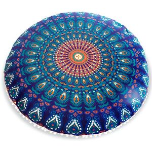 Mandala Life ART Bohemian Round Cushion Cover 75 cm Accent Item for Your Living Room, Bedroom, Seating Area Floor Cushion Cover Mandala Life ART Bohemian Round Cushion Cover 75 cm Accent Item for Your Living Room, Bedroom, Seating Area Floor Cushion Cover