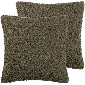 furn. Yard Cabu Textured Boucle Feather Filled Cushion Twin Pack, Khaki, 45 x 45cm furn. Yard Cabu Textured Boucle Feather Filled Cushion Twin Pack, Khaki, 45 x 45cm
