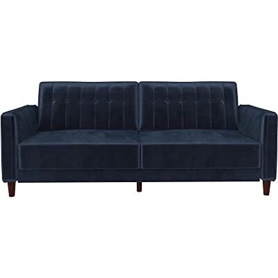 DHP Furniture DHP Pin Tufted Transitional Sofa Bed Blue, 87x207x87cm (DxWxH) DHP Furniture DHP Pin Tufted Transitional Sofa Bed Blue, 87x207x87cm (DxWxH)