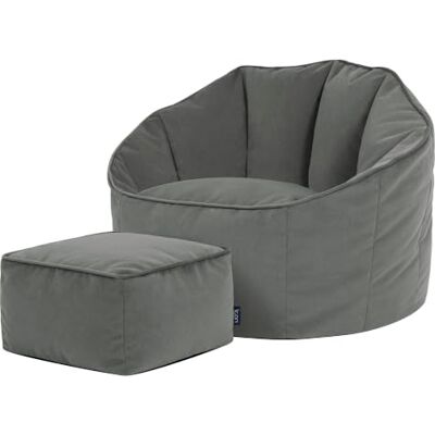 Icon Sitzsack-Sessel mit Hocker - Lounge Chair Icon Sitzsack-Sessel mit Hocker - Lounge Chair