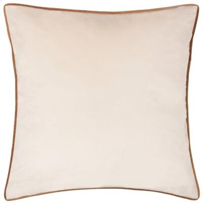 Paoletti Meridian Soft Velvet Piped Cushion Cover - Ecru - One Size Paoletti Meridian Soft Velvet Piped Cushion Cover - Ecru - One Size