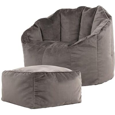 Icon Sitzsack-Sessel mit Hocker - Lounge Chair Icon Sitzsack-Sessel mit Hocker - Lounge Chair
