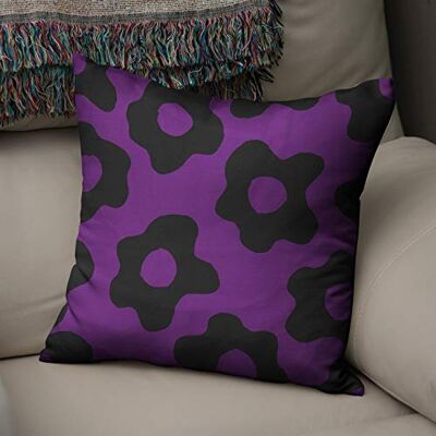 Bonamaison Decorative Cushion Cover, Polycotton, Purple, Standard Bonamaison Decorative Cushion Cover, Polycotton, Purple, Standard