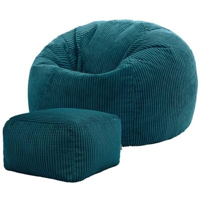 Icon Classic BeanBag with Footstool - Lounge Chair Icon Classic BeanBag with Footstool - Lounge Chair