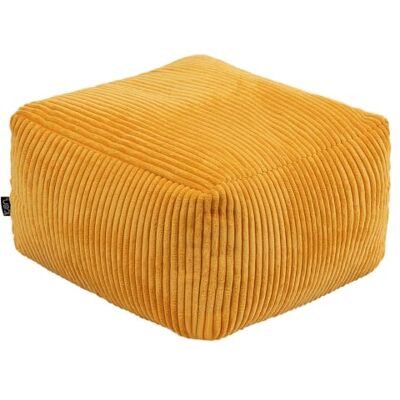 icon Amara Small Cord Bean Bag Footstool with Filling Included, Yellow Made in the UK, Pouffe Footstool, Soft Corduroy Fabric, Footrest For Lounge and Bedroom icon Amara Small Cord Bean Bag Footstool with Filling Included, Yellow Made in the UK, Pouffe Footstool, Soft Corduroy Fabric, Footrest For Lounge and Bedroom