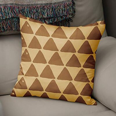 Bonamaison Decorative Cushion Cover, Polycotton, Brown, Standard Bonamaison Decorative Cushion Cover, Polycotton, Brown, Standard