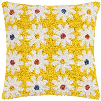 furn. Heya Home Daisy Cushion Cover – Retro Flower Power Tufted Cotton Decorative Case (Mellow Yellow – 45x45cm) furn. Heya Home Daisy Cushion Cover – Retro Flower Power Tufted Cotton Decorative Case (Mellow Yellow – 45x45cm)