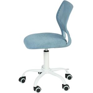 FurnitureR Dining Chairs,Simple Blue Design with Five Freely Rotating Wheels and Hollow Backrest, Suitable For Your Kitchen and Dining room FurnitureR Dining Chairs,Simple Blue Design with Five Freely Rotating Wheels and Hollow Backrest, Suitable For Your Kitchen and Dining room