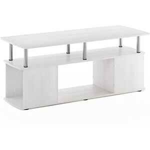 Furinno Utility Design Coffee Table, White Oak/Chrome, 48 (D) x 119.9 (W) x 51.1 (H) cm Furinno Utility Design Coffee Table, White Oak/Chrome, 48 (D) x 119.9 (W) x 51.1 (H) cm