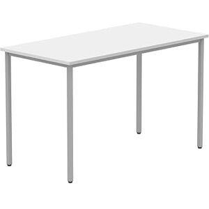 Office Hippo Essentials, Sturdy & Robust Computer, Stylish Home Office, Ideal Desk Table for Any Work Space, Height Adjustable Feet, 5 Year Guarantee, Arctic White, 120 x 60 cm Office Hippo Essentials, Sturdy & Robust Computer, Stylish Home Office, Ideal Desk Table for Any Work Space, Height Adjustable Feet, 5 Year Guarantee, Arctic White, 120 x 60 cm