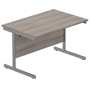 Office Hippo Heavy Duty Rectangular Cantilever PC Desk, Table, Home, Integrated Cable Ports, 5 Yr Wty, Graphite Frame, Alaskan Grey Oak Office Hippo Heavy Duty Rectangular Cantilever PC Desk, Table, Home, Integrated Cable Ports, 5 Yr Wty, Graphite Frame, Alaskan Grey Oak
