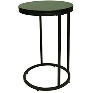 ASPECT Paloma Round Side/End Table, Wooden Tops and Metal Base (Matte Black) ASPECT Paloma Round Side/End Table, Wooden Tops and Metal Base (Matte Black)