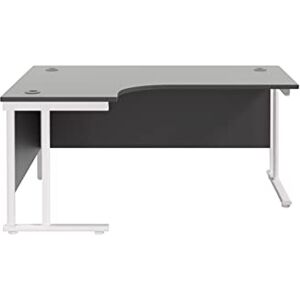 Office Hippo L Shaped Office Desk 160 x 120cm. Large Corner Computer Desk For Home Office With Integrated Cable Ports, Ideal For Work, Study, Gaming And Hobby Workstation (Black/White) Office Hippo L Shaped Office Desk 160 x 120cm. Large Corner Computer Desk For Home Office With Integrated Cable Ports, Ideal For Work, Study, Gaming And Hobby Workstation (Black/White)
