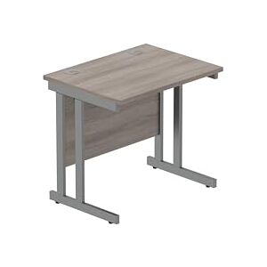 Office Hippo Heavy Duty Rectangular Cantilever PC Desk, Table, Home, Integrated Cable Ports, 5 Yr Wty, Graphite Frame, Alaskan Grey Oak, 120 x 80 cm Office Hippo Heavy Duty Rectangular Cantilever PC Desk, Table, Home, Integrated Cable Ports, 5 Yr Wty, Graphite Frame, Alaskan Grey Oak, 120 x 80 cm