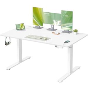 VASAGLE Electric Standing Desk, 140 x 80 cm, USB C Port, Cable Tray, Height Adjustable Desk, Sedentary Reminder, 3 Memory Heights, for Home Office, Matte White LSD144WZ03 VASAGLE Electric Standing Desk, 140 x 80 cm, USB C Port, Cable Tray, Height Adjustable Desk, Sedentary Reminder, 3 Memory Heights, for Home Office, Matte White LSD144WZ03