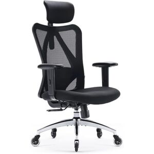 SIHOO M18 Office Chair Ergonomic Desk Chair, Breathable Mesh Design High Back Computer Chair, Adjustable Headrest and Lumbar Support, Upgraded to Rollerblade Wheels (Black) SIHOO M18 Office Chair Ergonomic Desk Chair, Breathable Mesh Design High Back Computer Chair, Adjustable Headrest and Lumbar Support, Upgraded to Rollerblade Wheels (Black)