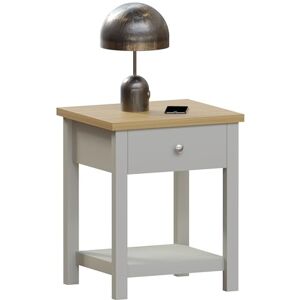 Vida Designs Arlington 1 Drawer Side Table Living Room End Sofa Coffee Laptop Tea Table (Grey) Vida Designs Arlington 1 Drawer Side Table Living Room End Sofa Coffee Laptop Tea Table (Grey)