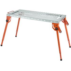 VEVOR Foldable Welding Table 44" x 21", 500LBS Capacity Welding Workbench with 4-Level Adjustable Height, Carbon Steel Work Bench with 6 Tool Slots & 0.63" Fixture Holes for Welding Assembly Repair VEVOR Foldable Welding Table 44" x 21", 500LBS Capacity Welding Workbench with 4-Level Adjustable Height, Carbon Steel Work Bench with 6 Tool Slots & 0.63" Fixture Holes for Welding Assembly Repair