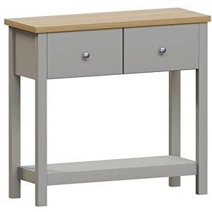 Vida Designs Arlington Console Table Shelf Hallway Side End Dressing Table MDF (Grey, 2 Drawer) Vida Designs Arlington Console Table Shelf Hallway Side End Dressing Table MDF (Grey, 2 Drawer)