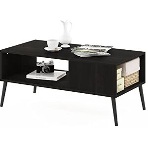 Furinno Mid Century Style Coffee Table with Wood Legs, Engineered, Espresso, 50.01 (D) x 100 (W) x 45.01 (H) cm Furinno Mid Century Style Coffee Table with Wood Legs, Engineered, Espresso, 50.01 (D) x 100 (W) x 45.01 (H) cm