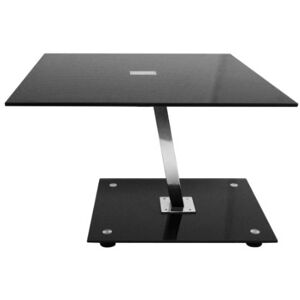 Premier Housewares End Table with Black Tempered Glass Top and Chrome Legs, 42 x 65 x 65 cm Premier Housewares End Table with Black Tempered Glass Top and Chrome Legs, 42 x 65 x 65 cm