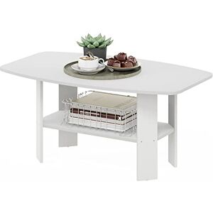 Furinno Coffee Table, White, 54.86 (D) x 90.17 (W) x 41.28 (H) cm Furinno Coffee Table, White, 54.86 (D) x 90.17 (W) x 41.28 (H) cm