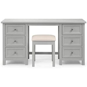 Julian Bowen Maine Dressing Stool, Dove Grey, Height: 48, Width: 41, Depth: 35cm Julian Bowen Maine Dressing Stool, Dove Grey, Height: 48, Width: 41, Depth: 35cm