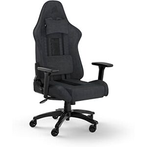 Corsair TC100 RELAXED Gaming Chair Fabric Racing-Inspired Design Lumbar Pillow Detachable Memory Foam Neck Pillow Adjustable Seat Height Adjustable Armrests Grey & Black Corsair TC100 RELAXED Gaming Chair Fabric Racing-Inspired Design Lumbar Pillow Detachable Memory Foam Neck Pillow Adjustable Seat Height Adjustable Armrests Grey & Black