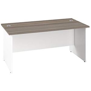 Office Hippo Heavy Duty Rectangular Office Desk with Panel Ends, 120 x 60 x 73 cm, White Legs, Grey Oak Top Office Hippo Heavy Duty Rectangular Office Desk with Panel Ends, 120 x 60 x 73 cm, White Legs, Grey Oak Top