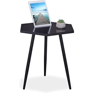 Relaxdays Side Table, H x W x D: approx. 54.5 x 44.5 x 29.5 cm, Tablet Holder, Metal, Black, Fibreboard Relaxdays Side Table, H x W x D: approx. 54.5 x 44.5 x 29.5 cm, Tablet Holder, Metal, Black, Fibreboard