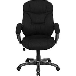 Flash Furniture Jessie High Back Black Microfiber Contemporary Executive Swivel Ergonomic Office Chair with Arms Flash Furniture Jessie High Back Black Microfiber Contemporary Executive Swivel Ergonomic Office Chair with Arms